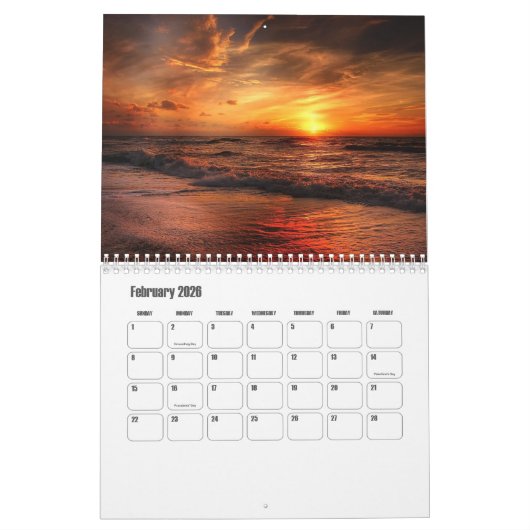 Sunset Calendar Kalender (Feb 2026)