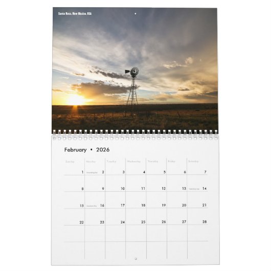 Sunset Calendar Kalender (Feb 2026)