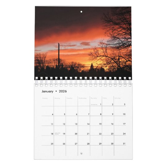 Sunset Calendar Kalender (Jan 2026)