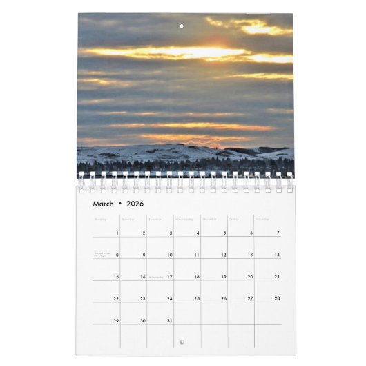 Sunset Calendar Kalender (Mar 2026)