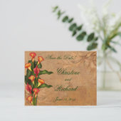 Sunset Calla Lelies Bewaar de datum Aankondigingskaart (Staand voorkant)