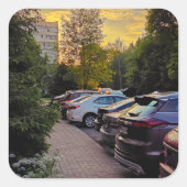 Sunset Calm Parking Sticker -  (Voorkant)