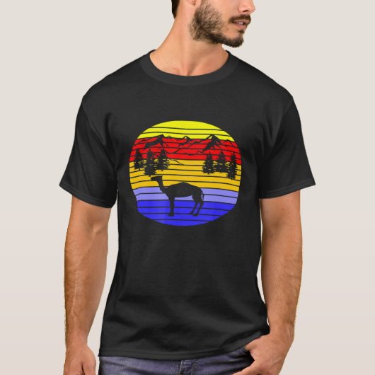 Sunset Camel Animal T-shirt (Voorkant)