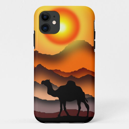 Sunset Camel iPhone Case (Achterkant)