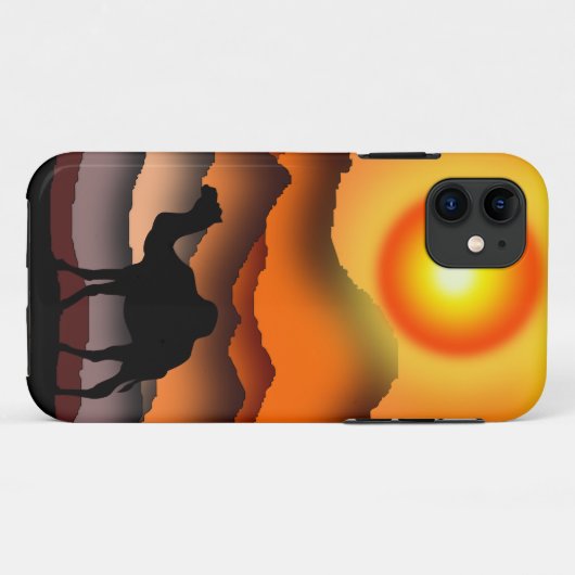 Sunset Camel iPhone Case (Achterkant (horizontaal))