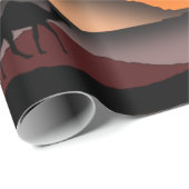 Sunset Camel Wrapping Paper Cadeaupapier (Rol Hoek)