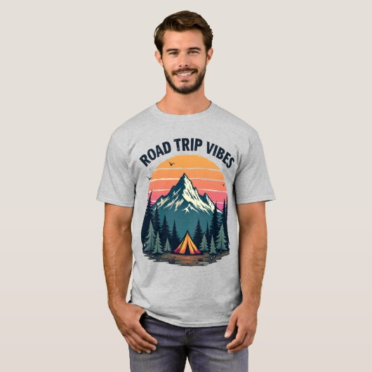 Sunset Camping T-Shirt (Voorkant volledig)