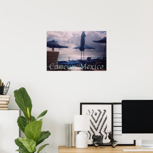 Sunset Cancun Mexico Poster (Thuiskantoor)