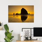 Sunset, Cannon Beach, Oregon Poster (Thuiskantoor)