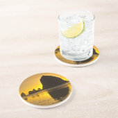 Sunset, Cannon Beach, Oregon, Verenigde Staten van Zandsteen Onderzetter (Zijkant)