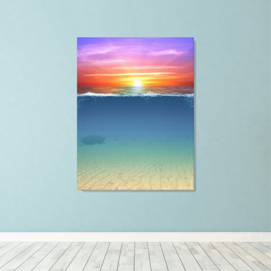 Sunset Canvas Afdruk (Insitu (Houten vloer))