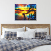 Sunset Canvas Afdruk (Insitu (Slaapkamer))