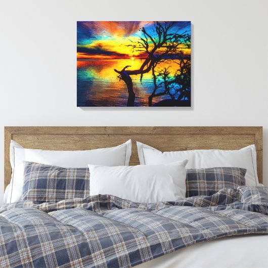 Sunset Canvas Afdruk (Insitu (Slaapkamer))