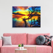 Sunset Canvas Afdruk (Insitu (Woonkamer))