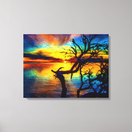 Sunset Canvas Afdruk