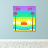 Sunset Canvas Afdruk (Insitu (Houten vloer))