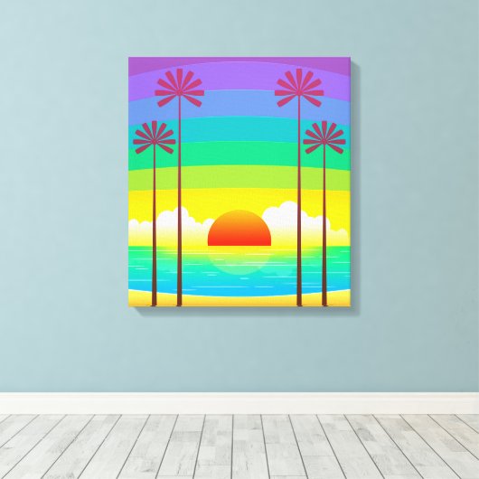 Sunset Canvas Afdruk (Insitu (Houten vloer))