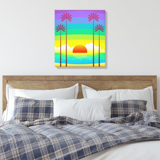 Sunset Canvas Afdruk (Insitu (Slaapkamer))