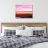SUNSET CANVAS AFDRUK (Insitu (Slaapkamer))