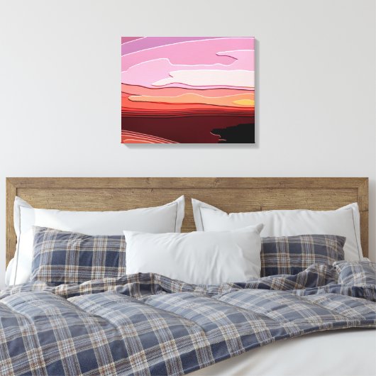 SUNSET CANVAS AFDRUK (Insitu (Slaapkamer))