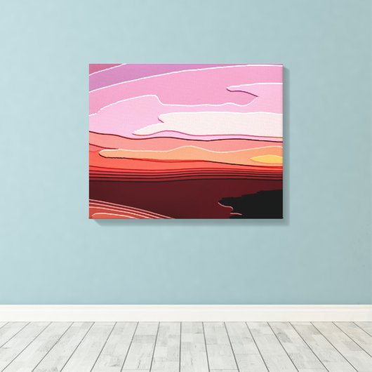 SUNSET CANVAS AFDRUK (Insitu (Houten vloer))