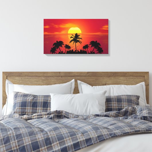 Sunset Canvas Afdruk (Insitu (Slaapkamer))