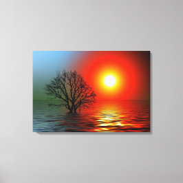 Sunset Canvas Afdruk