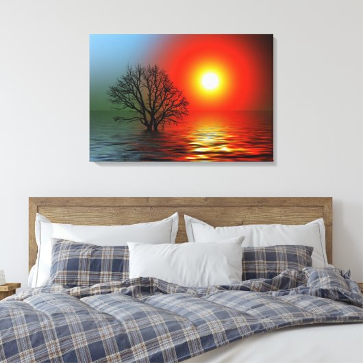 Sunset Canvas Afdruk (Insitu (Slaapkamer))