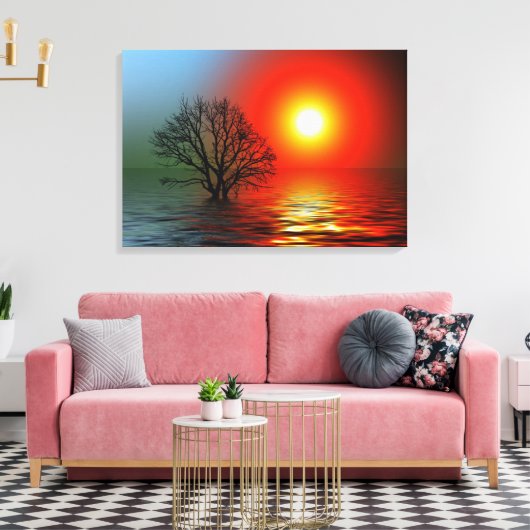 Sunset Canvas Afdruk (Insitu (Woonkamer))