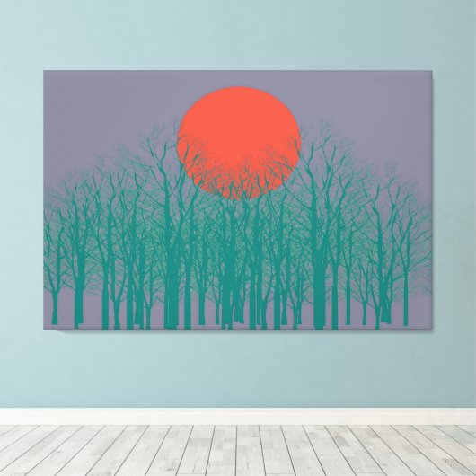 Sunset  canvas afdruk (Insitu (Houten vloer))