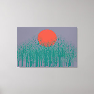 Sunset canvas afdruk