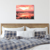 SUNSET CANVAS AFDRUK (Insitu (Slaapkamer))