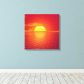 Sunset Canvas afdrukken (Insitu (Houten vloer))
