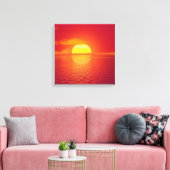 Sunset Canvas afdrukken (Insitu (Woonkamer))