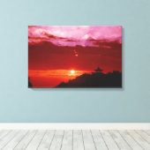 Sunset Canvas afdrukken (Insitu (Houten vloer))