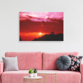 Sunset Canvas afdrukken (Insitu (Woonkamer))