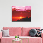 Sunset Canvas afdrukken (Insitu (Woonkamer))