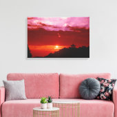 Sunset Canvas afdrukken (Insitu (Woonkamer))