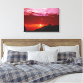 Sunset Canvas afdrukken (Insitu (Slaapkamer))