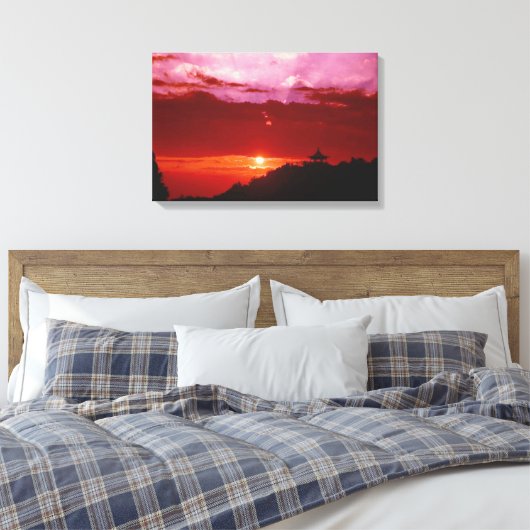 Sunset Canvas afdrukken (Insitu (Slaapkamer))