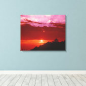 Sunset Canvas afdrukken (Insitu (Houten vloer))