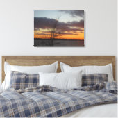 Sunset Canvas meer - 23,17 x 16,50 inch (Insitu (Slaapkamer))