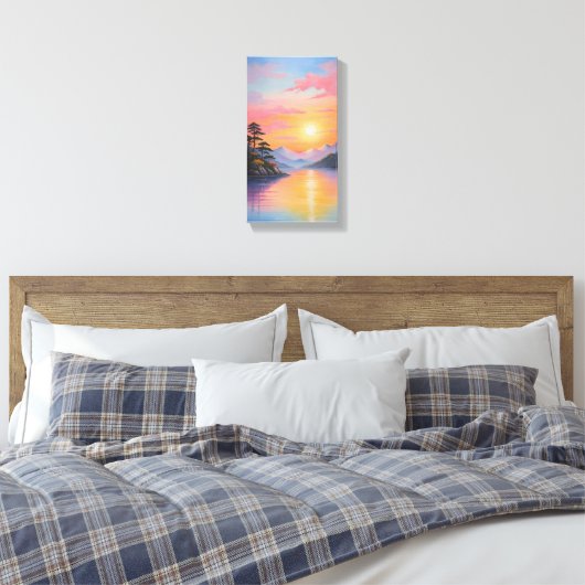 Sunset Canvas Muurkunst (Insitu (Slaapkamer))