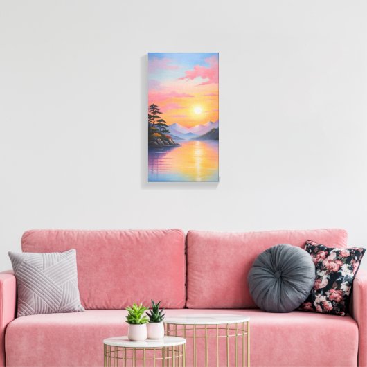 Sunset Canvas Muurkunst (Insitu (Woonkamer))