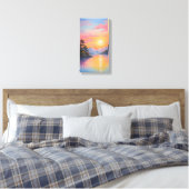 Sunset Canvas Muurkunst Afdruk (Insitu (Slaapkamer))
