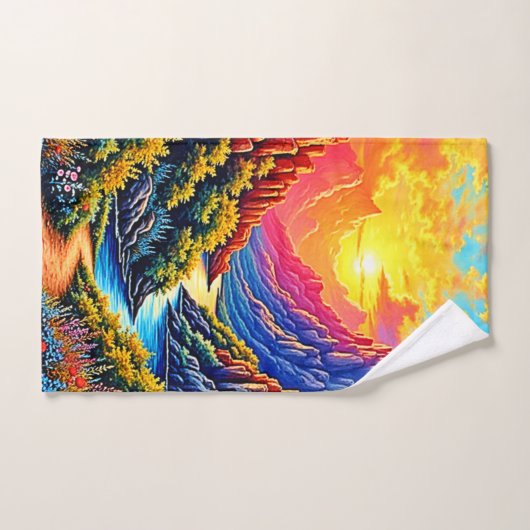  Sunset Canyon River Art Bad Handdoek (Handdoek)