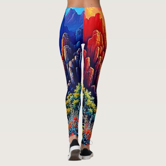  Sunset Canyon River Art Leggings (Achterkant)