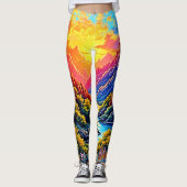  Sunset Canyon River Art Leggings (Voorkant)