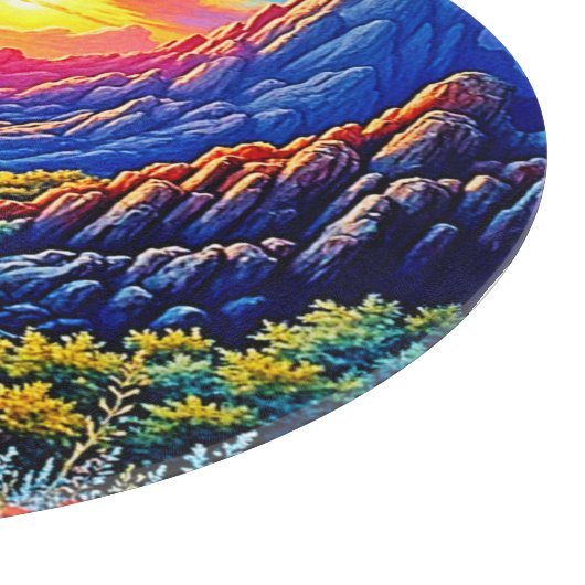  Sunset Canyon River Art Snijplank (Hoek)