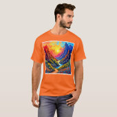 Sunset Canyon River Art T-shirt (Voorkant volledig)